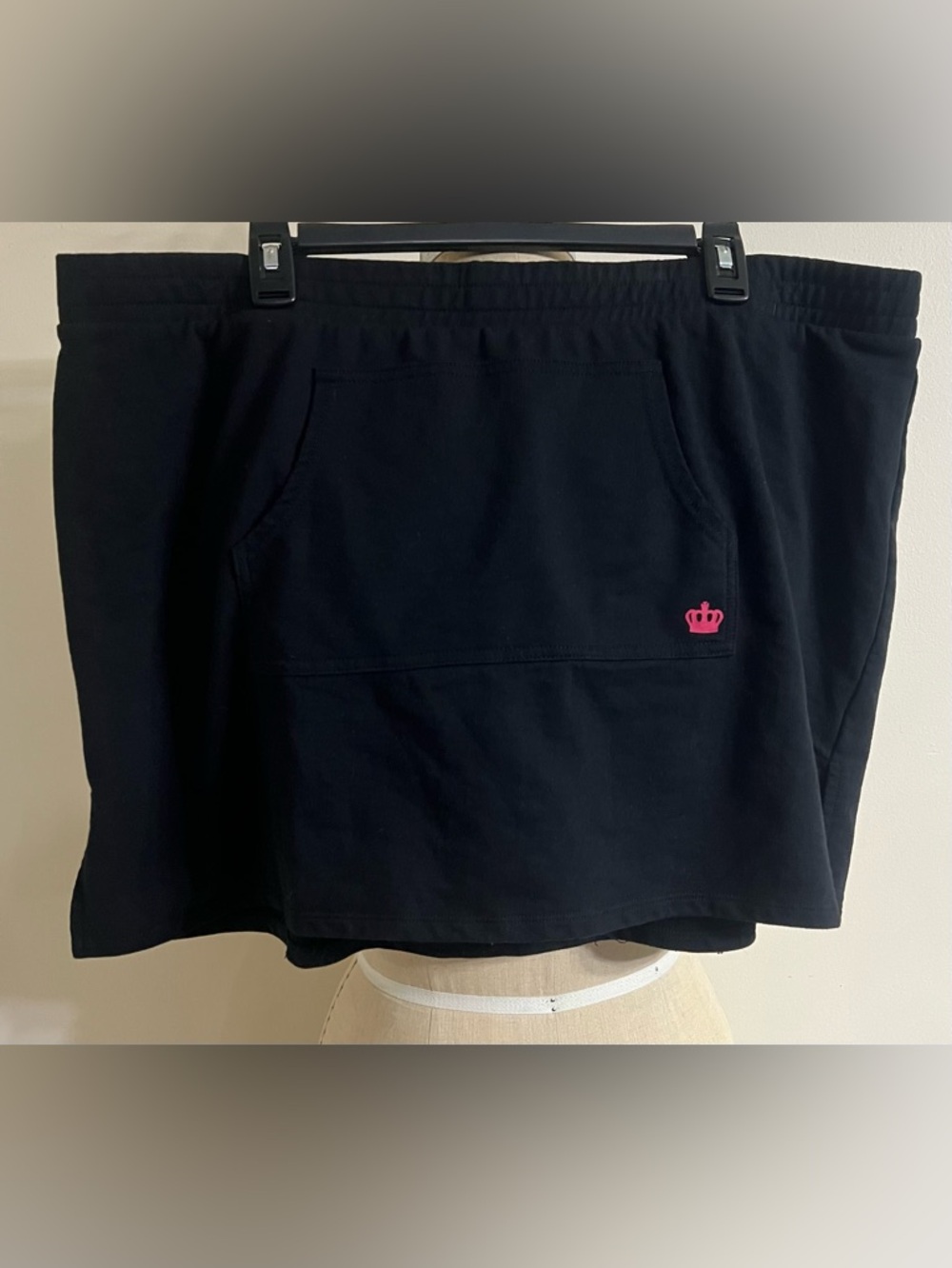 Juicy By Juicy Couture Black Baby French Terry Skort Size 2X With Undershort